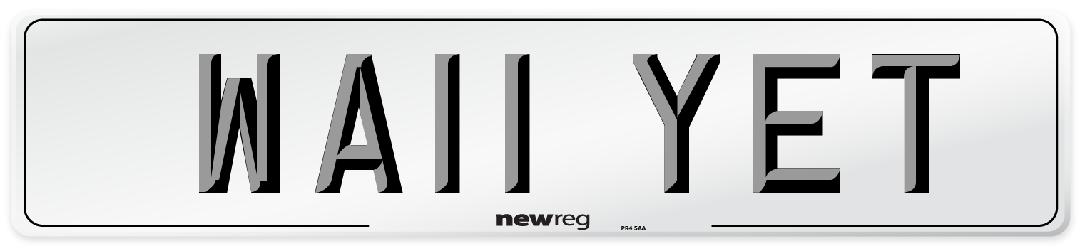 WA11 YET Number Plate from New Reg